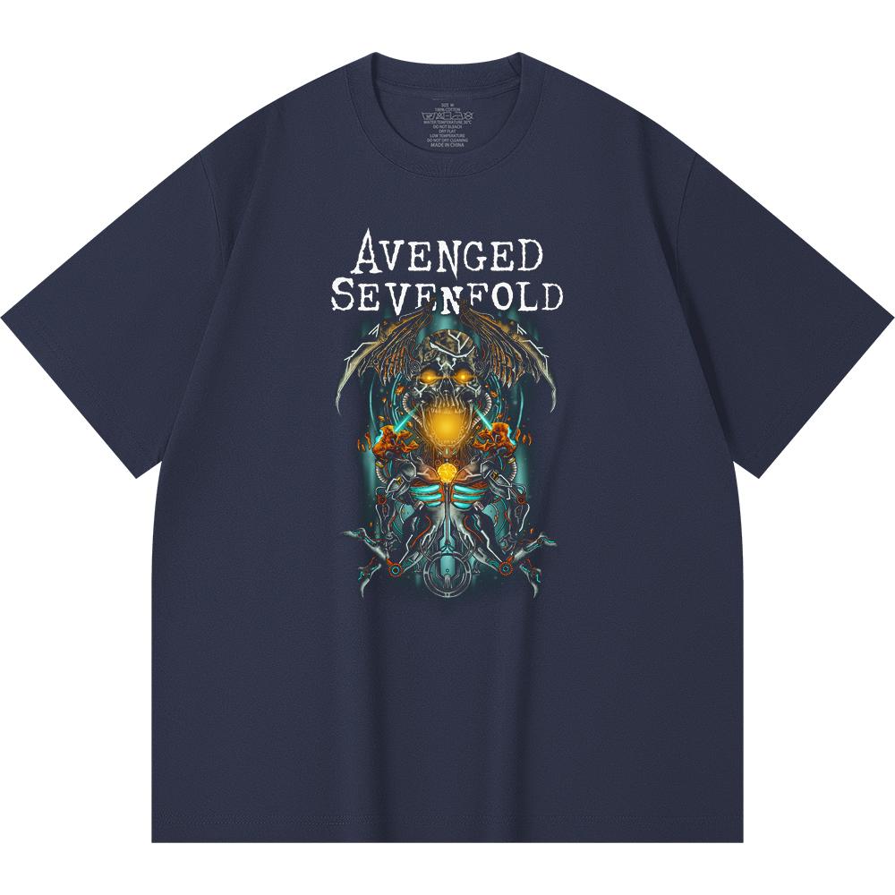 230 Gsm 100% Cotton Heavy Metal T-Shirt  Rock Band Popular Music Print Unisex Heavy Cotton T Shirt