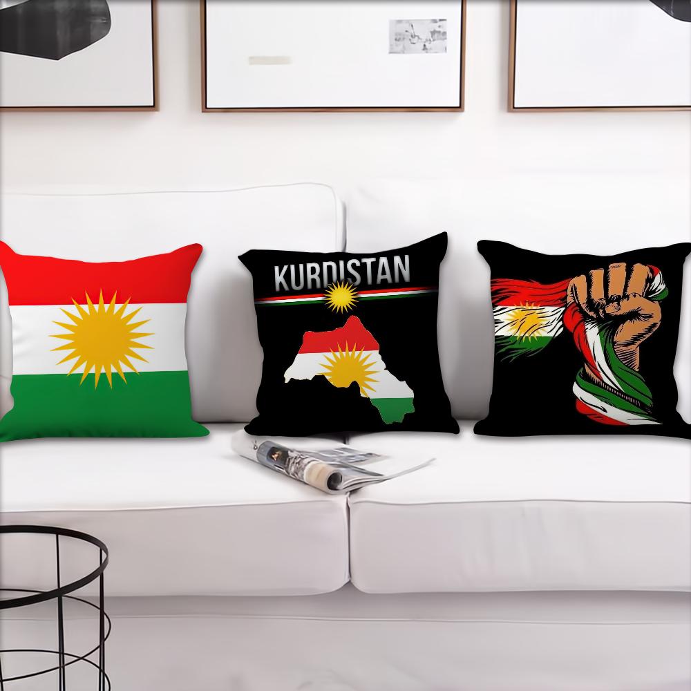Flag of Kurdistan cushion cover Pillow Cover Decoration Room Home Sofa living Office Car Nordic Simplicity