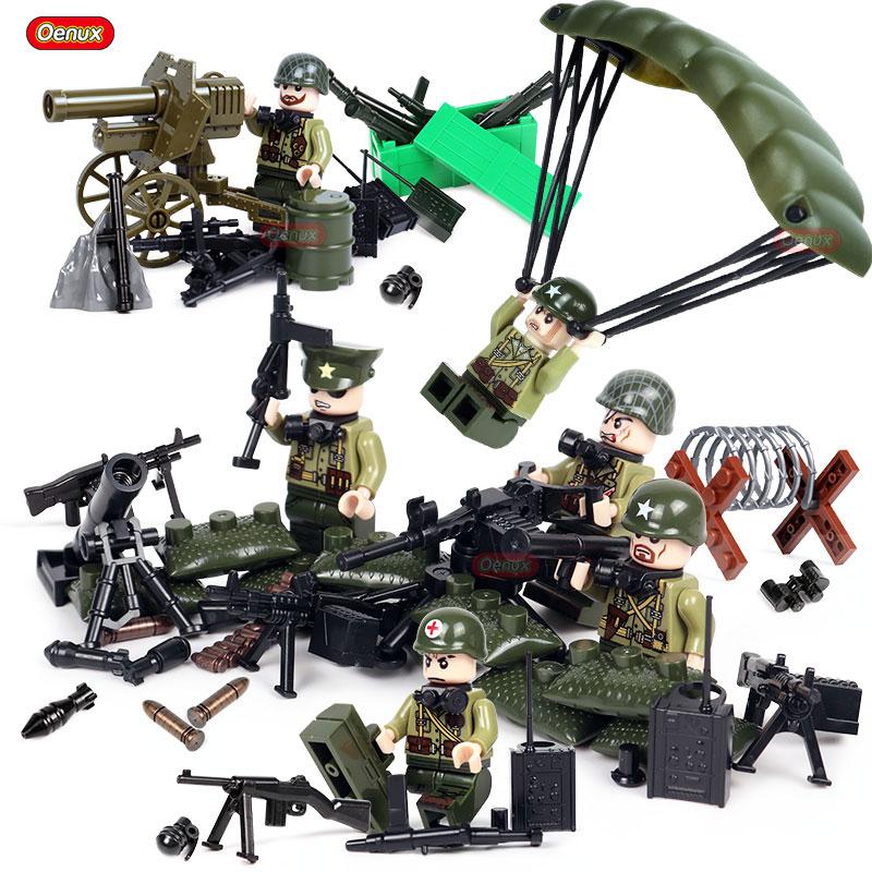 Nouvelles Mini Figurines de Soldats de l'Armée Russe Soviétique de la Seconde Guerre Mondiale Bloc de Construction Militaire Mini Le Bataille de Koursk Brique Bloc Militaire Jouet MOC
