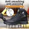 Men's Safety Toe Industrial Work Protective Shoes Puncture-Proof Anti-smash Warehouse Work Footwear Leather Kevlar Insoles Boots