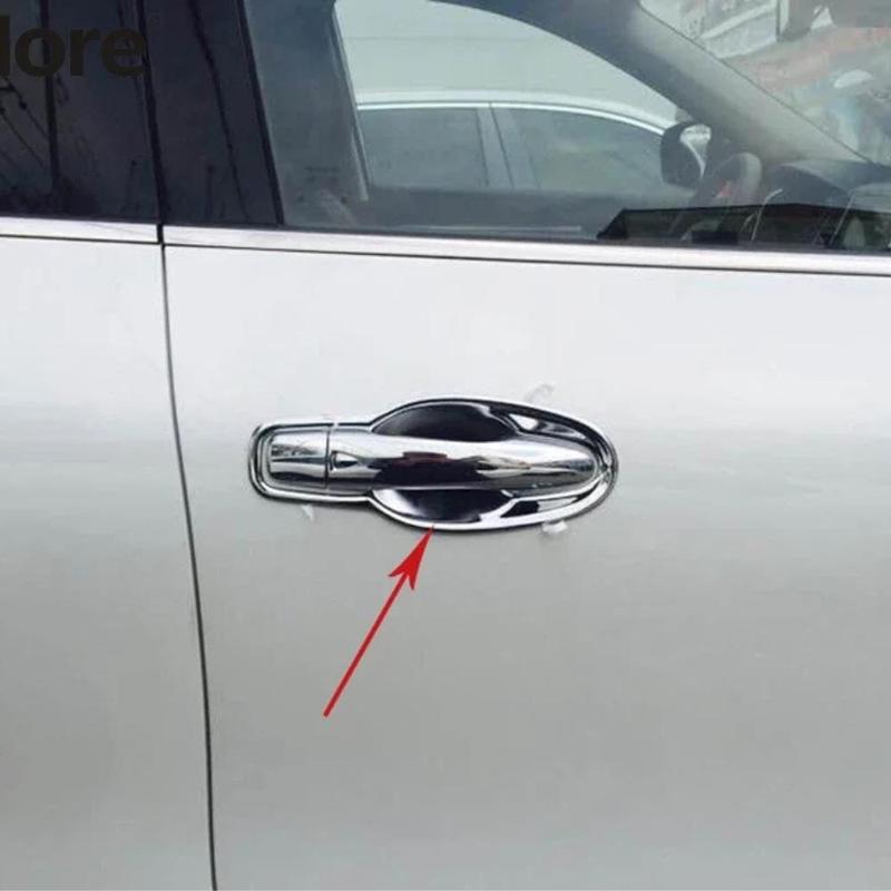 Car Upgrade For Renault Koleos 2016- Chrome Exterior Side Door Handle Cup Bowl Cover Trim Car Accessories