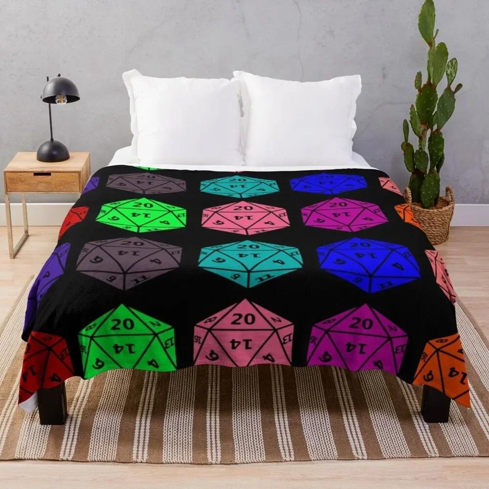 DND D&D Blanket, RPG and Dragons Throw Blanket Soft Warm Cozy Flannel Vintage Throw for Bedding Decor Bedroom Gjavascript:ifts 75x90cm