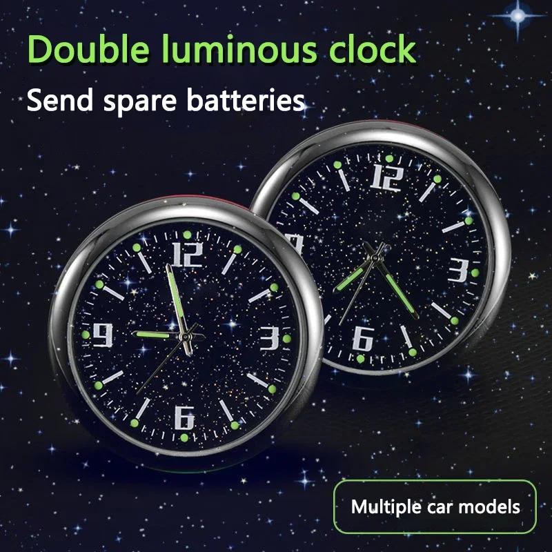 New 2026 Car Sticker Car Decoration Clock Watch Modified Car Interior Electronic Quartz For Ford Mustang Bronco GT Mach 1 Ecoboo