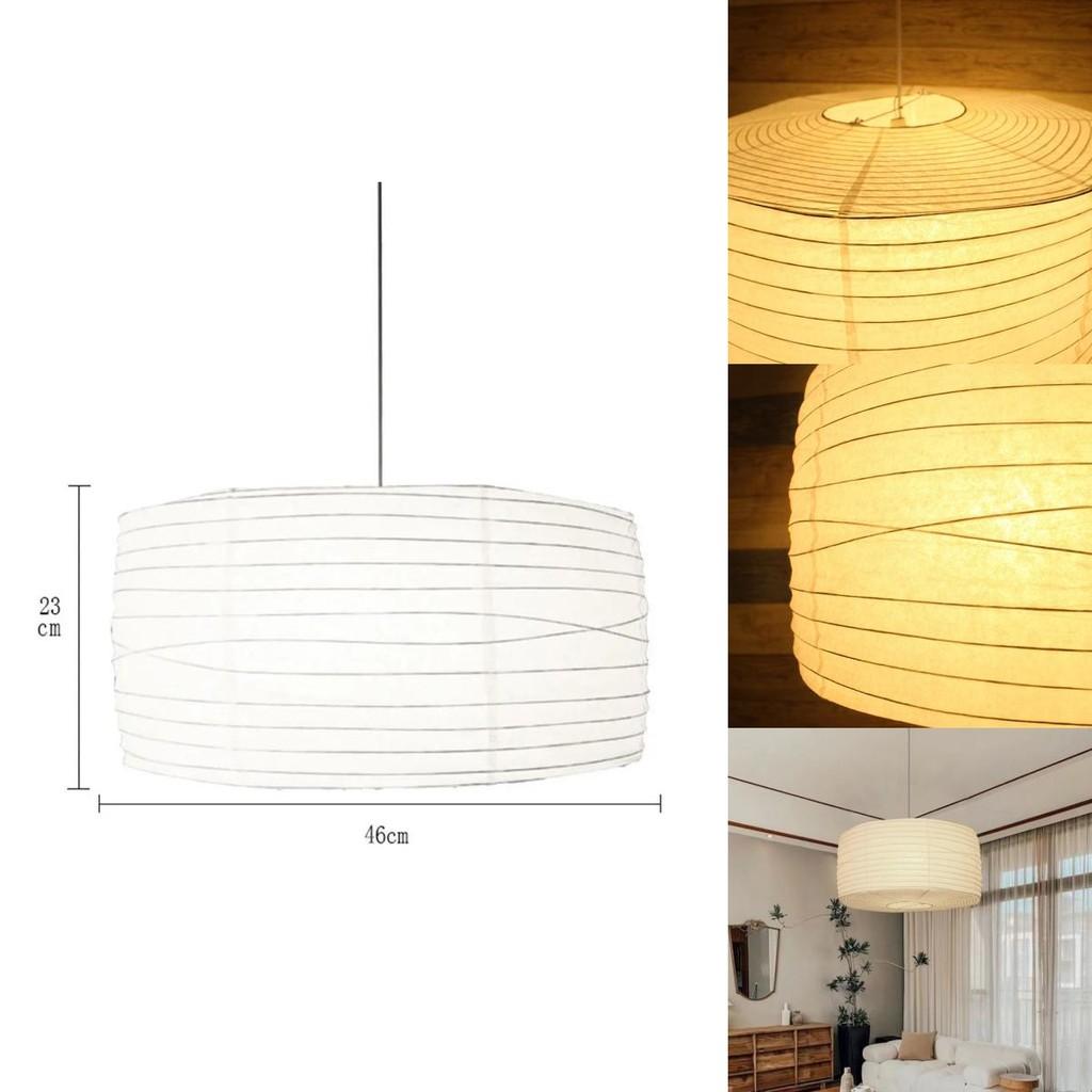 Modern European Style Simple Decorative Pendant Light With Sheepskin Paper Lampshade Nordic Style