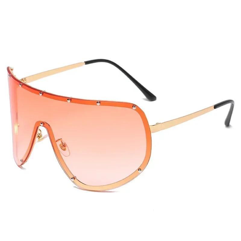 

Latest Vintage Oversized Oval Shape Sunglasses Woman Rimless Rectangle Sun Eyeglasses Women Brand Style Designer Glasses UV400 Oculos De Sol