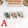 24pcs/set Wooden Christmas Tree Ornaments Snowflakes Stars Elk DIY Christmas Hanging Pendant