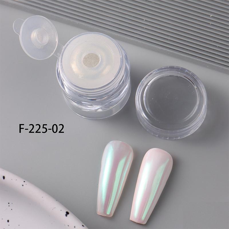 Aurora Pearl Chrome Nail Glitter Powder White Black Moonlight Mirror Mermaid Wedding Fairy Manicure Decor Aurora Pearl Chrome