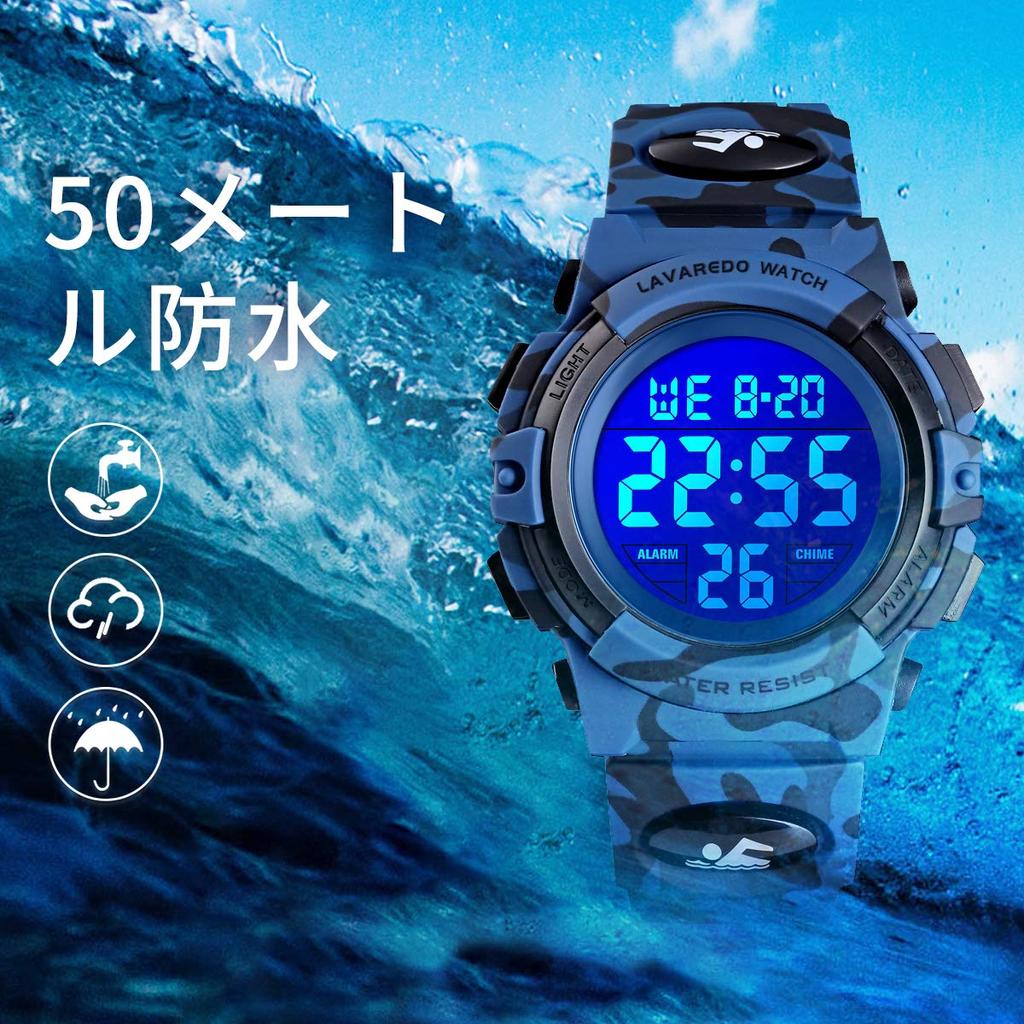 Armbanduhr Jungen Digitaluhr Jungen Sportuhr Outdoor Multifunktional 50m Wasserdicht Alarm Datum Tagesanzeige Dualzeit LED Analoganzeige Kinder
