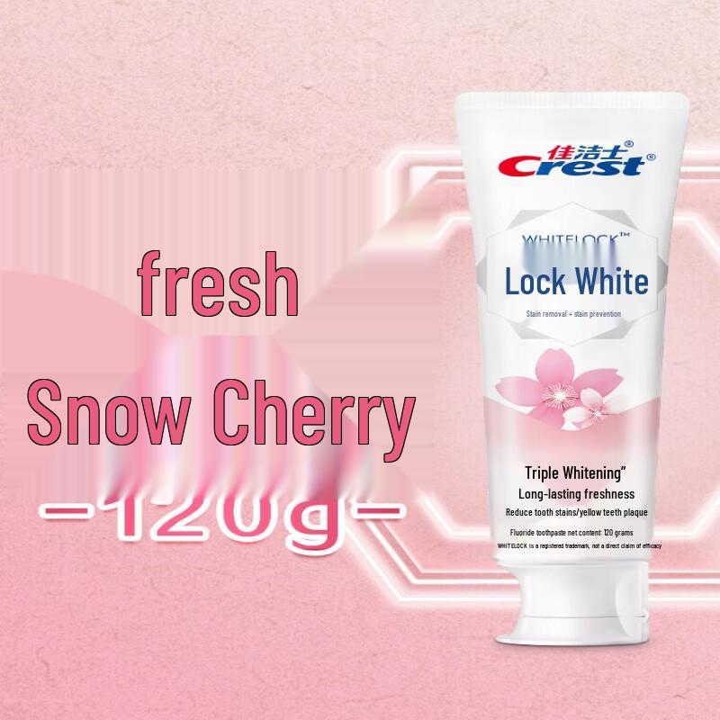 Crest Fresh Snow Cherry Dual Essence Whitening Toothpaste