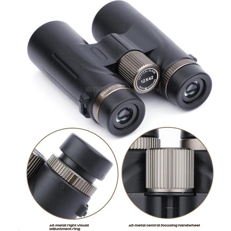 12x42 dalekohled profesionální teleskop s ED objektivem Výkonný hranol BAK4 s dlouhým dosahem pro lov Outdoor Camping IPX7 Vodotěsný