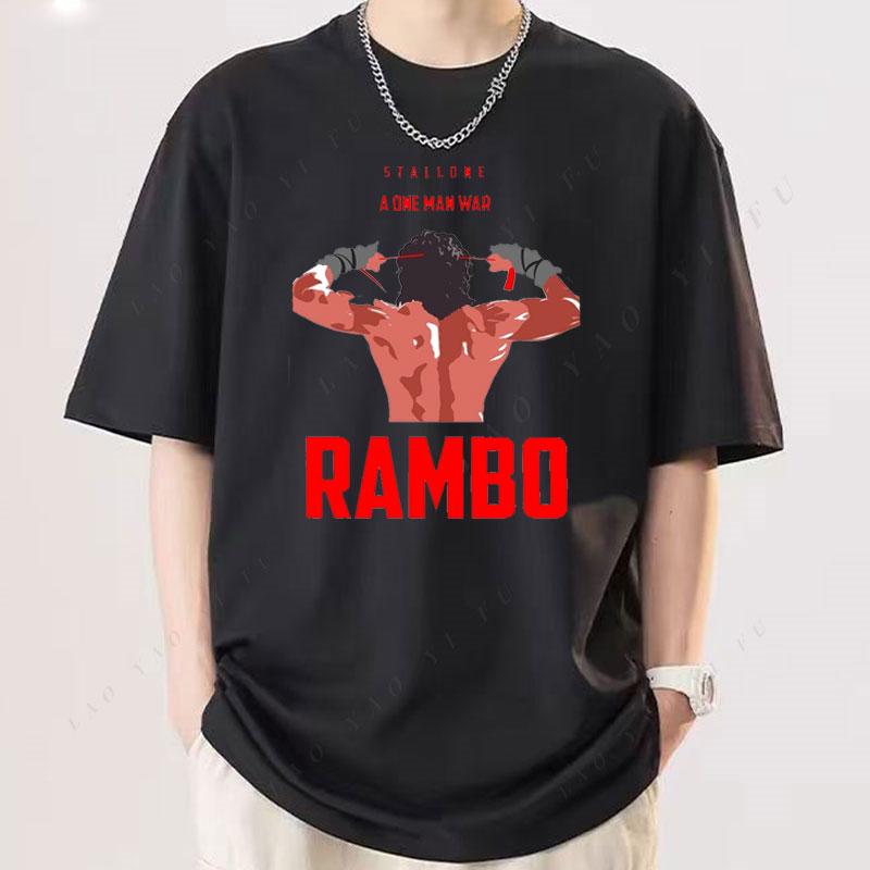 

Live for Nothing Est1982 John J Rambo Stallone || Vintage 80s Movie Fans Graphic T Shirts Casual Funny O-neck Printed Unisex Top S разноцветный
