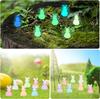 100/200Pcs Mini Resin Bunnies Miniature Figures 3D Little White Rabbit Ornament Micro Landscape Dollhouse Decoration Diy Crafts