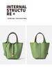 High-Grade Leather Large Capacity Women's Bucket Crossbody Bag - Bridal, Mommy, Handbag
