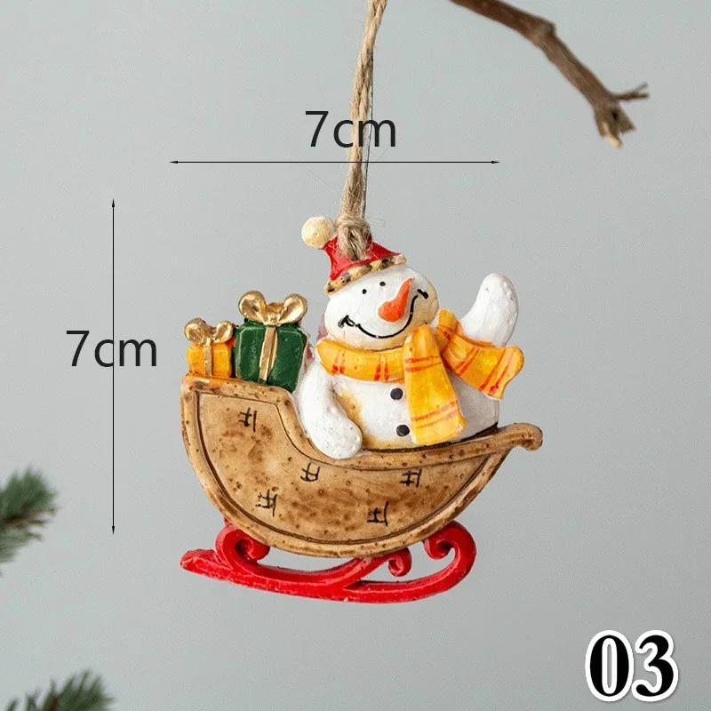 Weihnachtsanhänger aus Harz Weihnachtsbaumschmuck Anhänger Weihnachtsmann Foto kreativer Anhänger