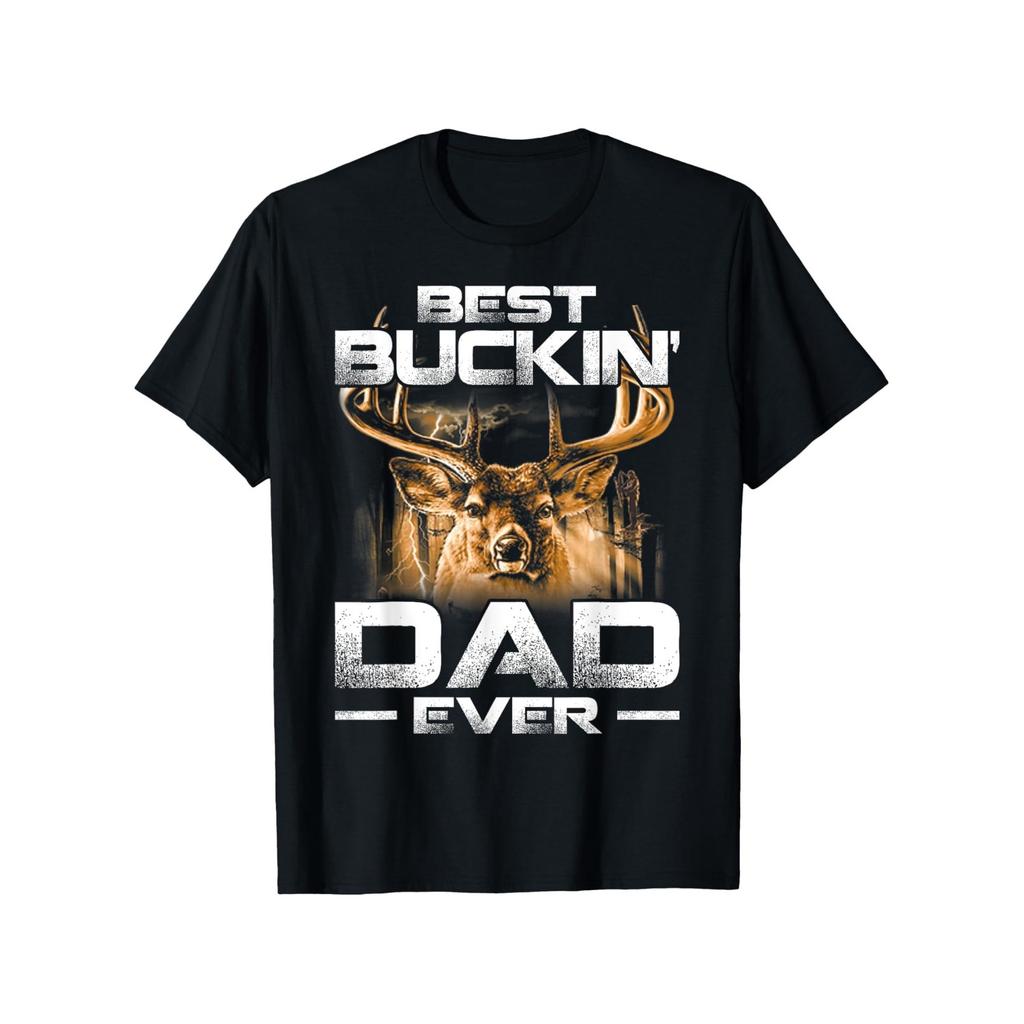 Best Buckin Dad Deer Hunting Graphic Tee Soft Cotton TShirt Gift for Unisex Casual
