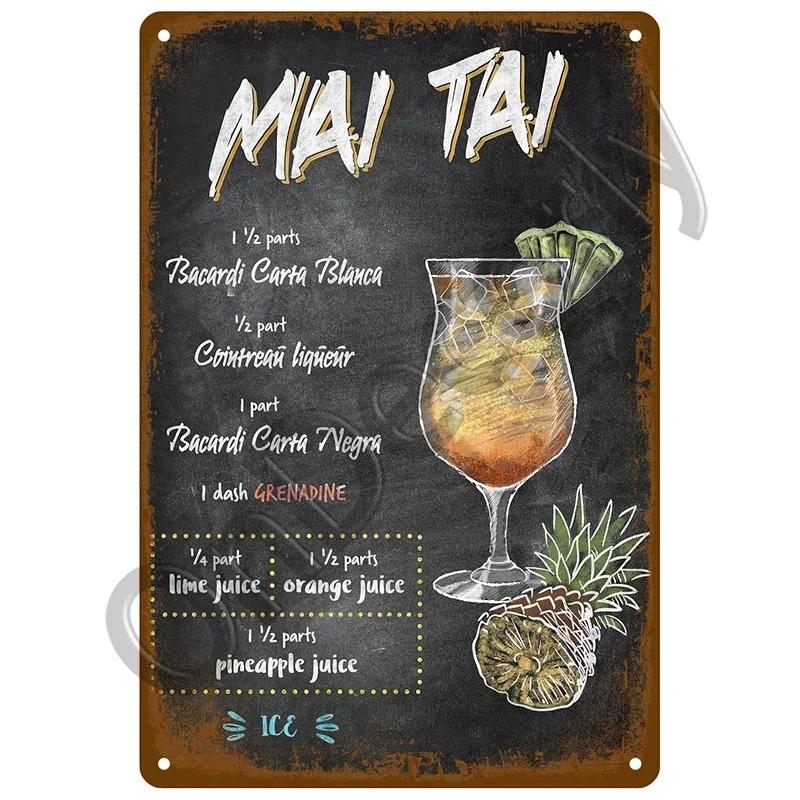 Retro Drink Plaque Art  Beer Wine  Whiskey Decor for Bars  Man Caves