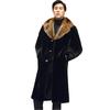Autumn and winter new men's fur jacket imitation mink hair whole mink coat European and American fattened and enlarged trench coat to keep warm