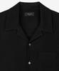 Tienjiti Kinoshita Seersucker Open Collar Shirt (Black) Tnsh6E201Bk