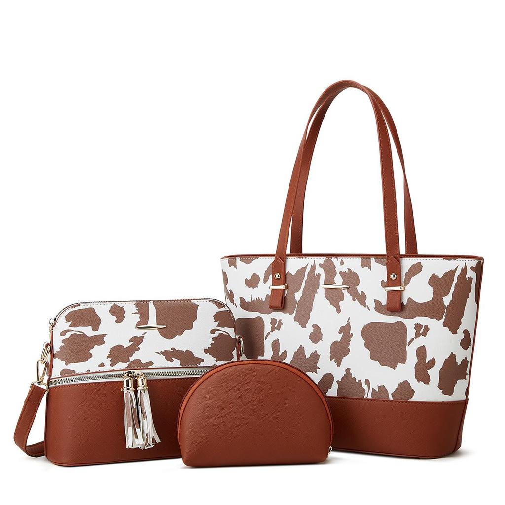 "2024 New Style Mother-Child Bag: Elegant 3-Piece Set, Single Shoulder & Crossbody Women's Handbag"