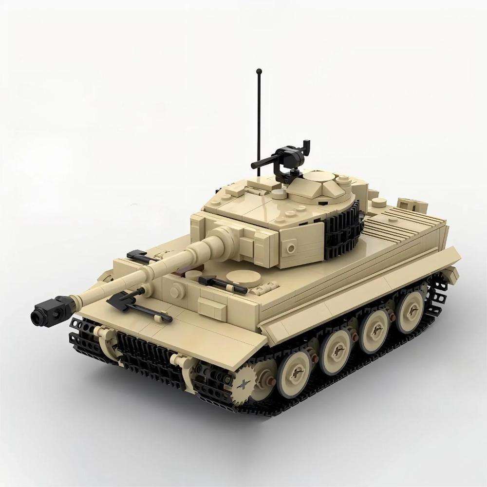 Military Series Building Blocks MOC Artillery Armored German Tiger E Tank Model DIY Kids Puzzle Assembly Toys Boys Birthday Gift