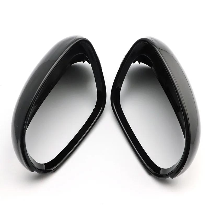 For Volkswagen Golf 5 MK5 2003-2009 Modified Bright Black Rear View Mirror Shell Carbon Fiber Look Cover Car Accessories
