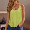 Women's Solid Color Top Mesh Hollowed Out Sleeveless Vest T-shirt