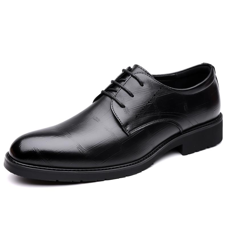 Business Men'S Leather Shoes Classic Gentleman Minimalist Style Adult  Shoes Retro Black Brown Work And Office Suits