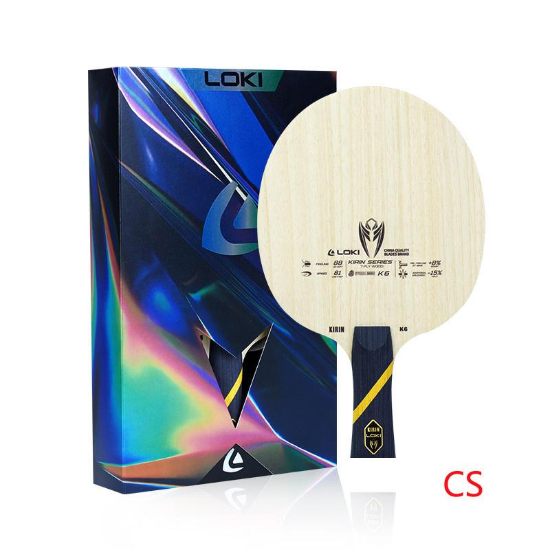 Raqueta de tenis de mesa LOKI original Pala de ping pong KIRIN K5 K6 K7(5Madera/7Madera) Hoja de ataque rápido