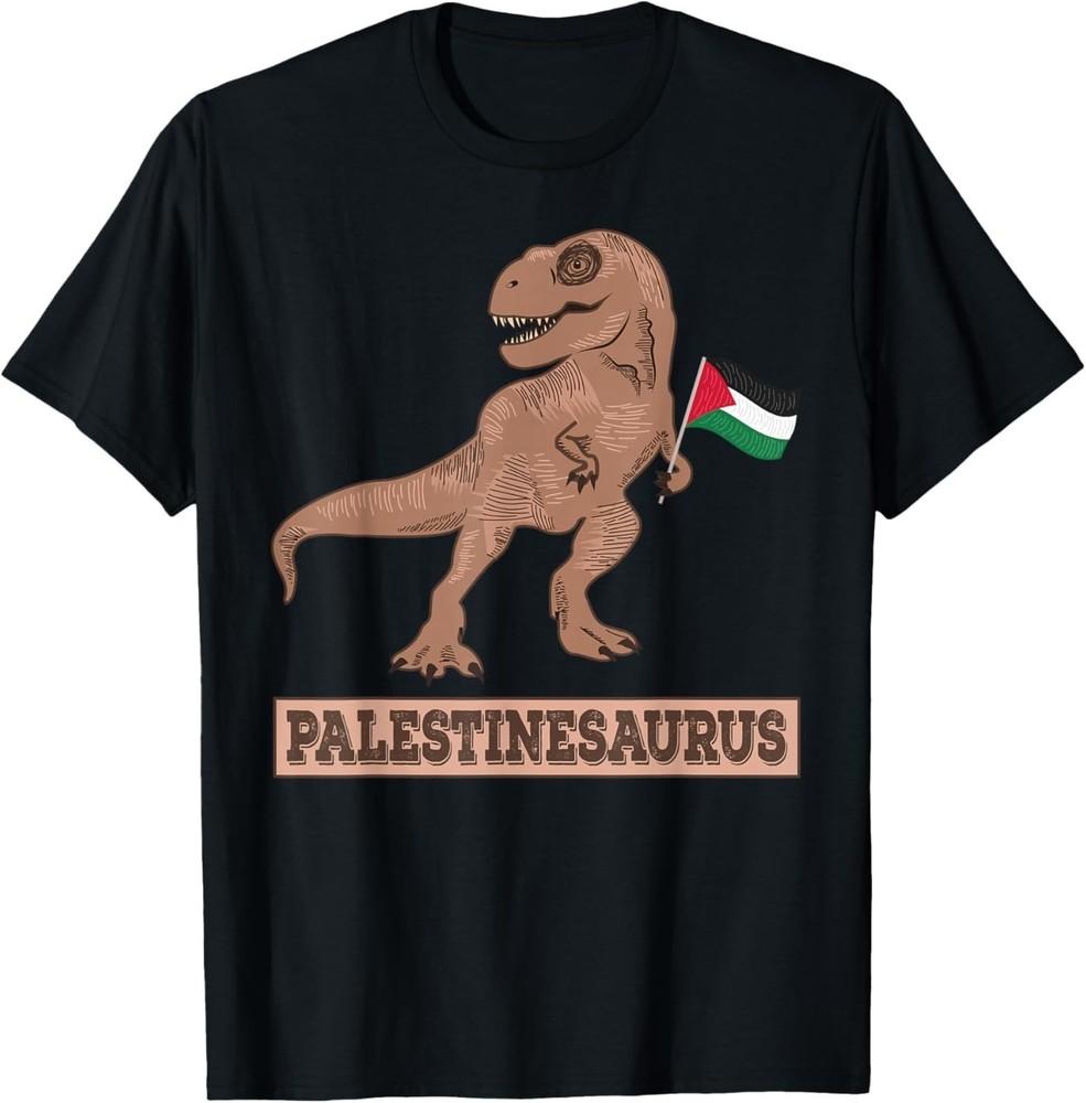 Free Palestine Flag Palestinian Gaza T-Rex Gift Unisex T-Shirt M