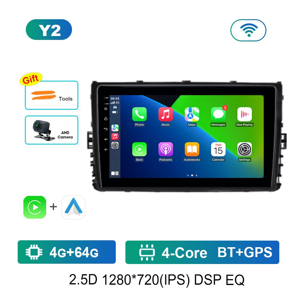 Android System Car Video Multimedia Player for VW MQB POLO VI Jetta MK7 T6 Bora 2018 - 2021 Navi GPS WiFi DSP Stereo 4G BT