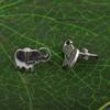 Elephant Stud Earrings - 925 Sterling Silver