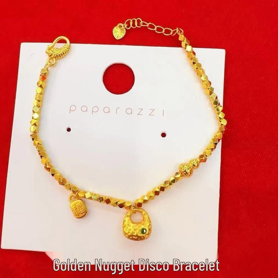 

Sparkling Gold Tassel Woven Plate Tibetan Style Bracelet - New Clubbing Bead Gift for Her