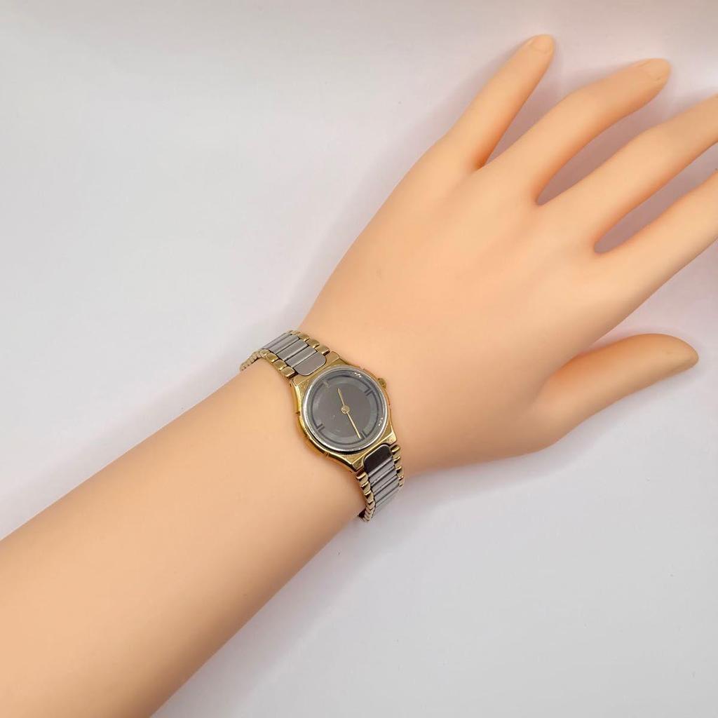 Used YVES SAINT LAURENT Yves Saint Laurent QZ Gray Dial Watch Combi