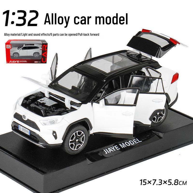 Jiaye 1:32 RAV4 Alloy Six-Door Off-Road Vehicle Toy Model with Sound & Light