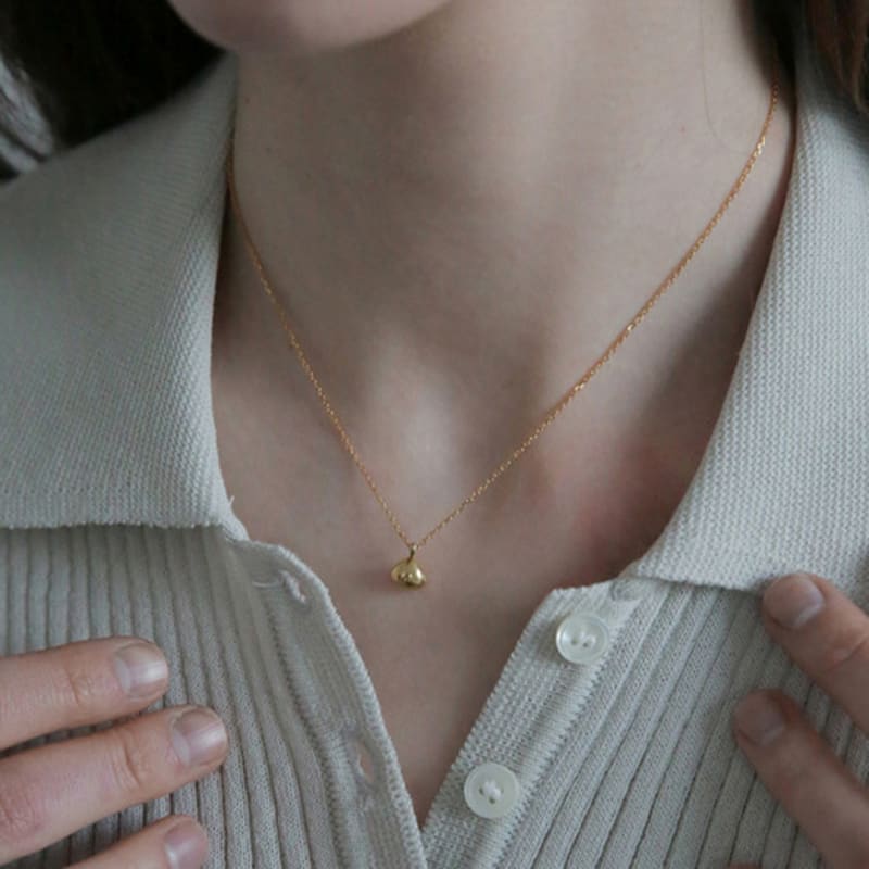 modernlike 14k gold-filled silver melt necklace