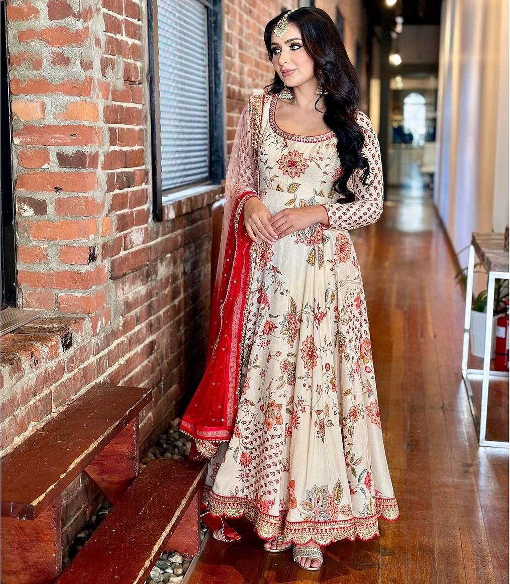 Indiešu Pakistānas Anarkali Salwar Tērps Salwar