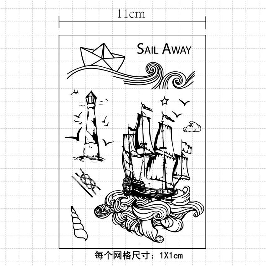 Bus Car Plane Transparent Silicone Clear Stamps for Seal DIY Scrapbooking Photo Album Decor Art Motorcycle Bike Ship Traffic