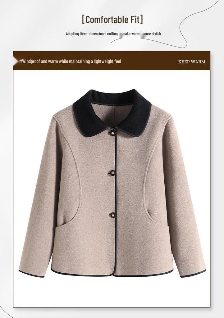 New 2026 Fashionable Spring Outerwear: Stylish Slimming Lapel Top for Middle-Aged and Elderly Women