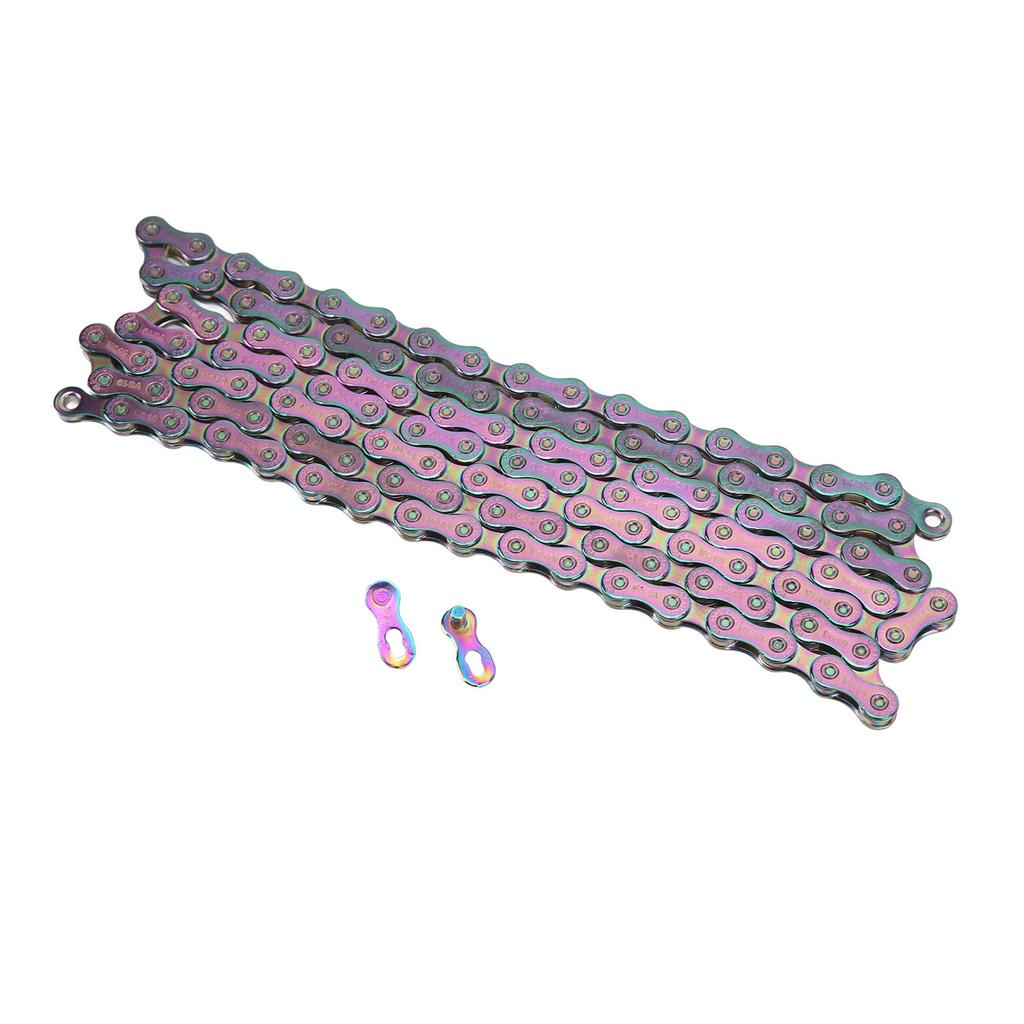 Colorful 10 Speed Bicycle Chains High Carbon Steel 116 Links Bike Chains for Road Mountain Bike