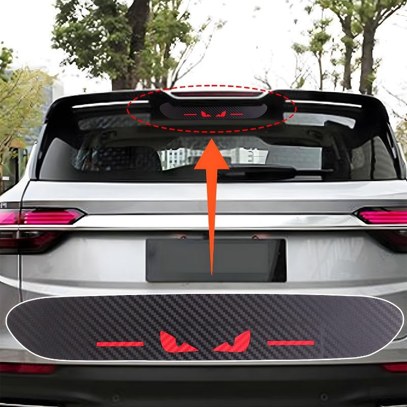 Carbon Fiber Stickers Taillight Brake Lights Lamp Protector Cover Auto Styling for Chery Logo Tiggo 7 Devil Sticker Accessories