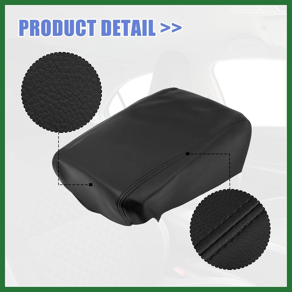 Motoforti Car Center Console Lid Armrest Seat Box Cover Protector Replacement Microfiber Leather for Toyota Avalon 2005-2012 Black Long-Lasting