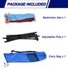 PATIKIL 6 M Portable Badminton Net Pickleball Net Set Height Adjustable Tennis Net with Carry Bag for Volleyball Soccer Outdoor Backyard Beach Black