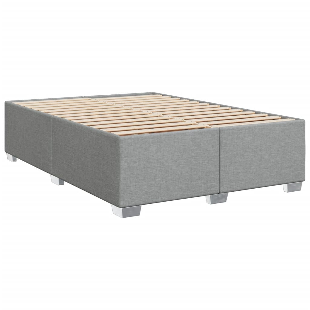 Vidaxl Cama Continental con Colchón, Gris Claro, Tela 160X200 Cm