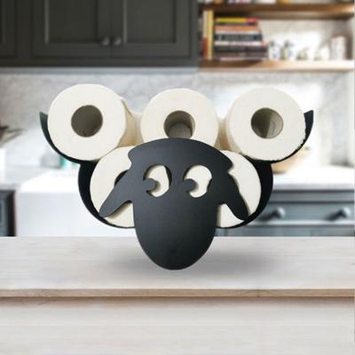 Toilettenpapierhalter zur Wandmontage, hohe Tragkraft, hohe Belastbarkeit, große Kapazität, niedlicher Papierrollen-Organizer mit großen Augen, Schaf-Look, Badezimmer-Zubehör