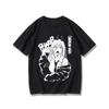 Y2k Tees Tops Retro Aesthetic T Shirts Anime Tshirt with Anime Pattern Cotton Short Sleeved Tshirt Casual Streetwear Unisex