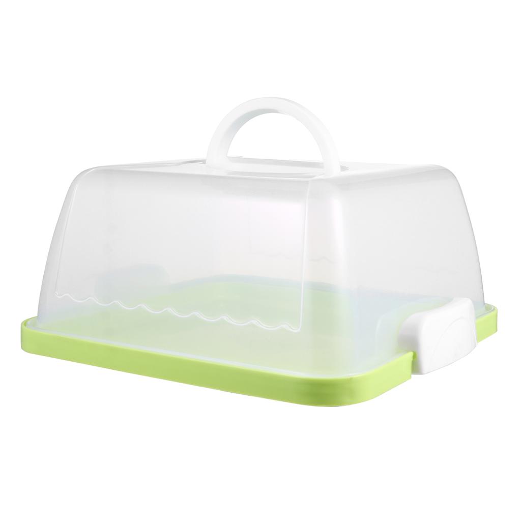 Portable Cake Box Organizer with Lid Cupcake Carrier Holder Baking Dish Container Plastic Packaging Boxes Travel