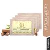 Khadi Natural Sandalwood Handmade Bath Soap For Hydrated Glowing Skin All Skin Types 125 g x Pack Of 4 Moisturizing Bar
