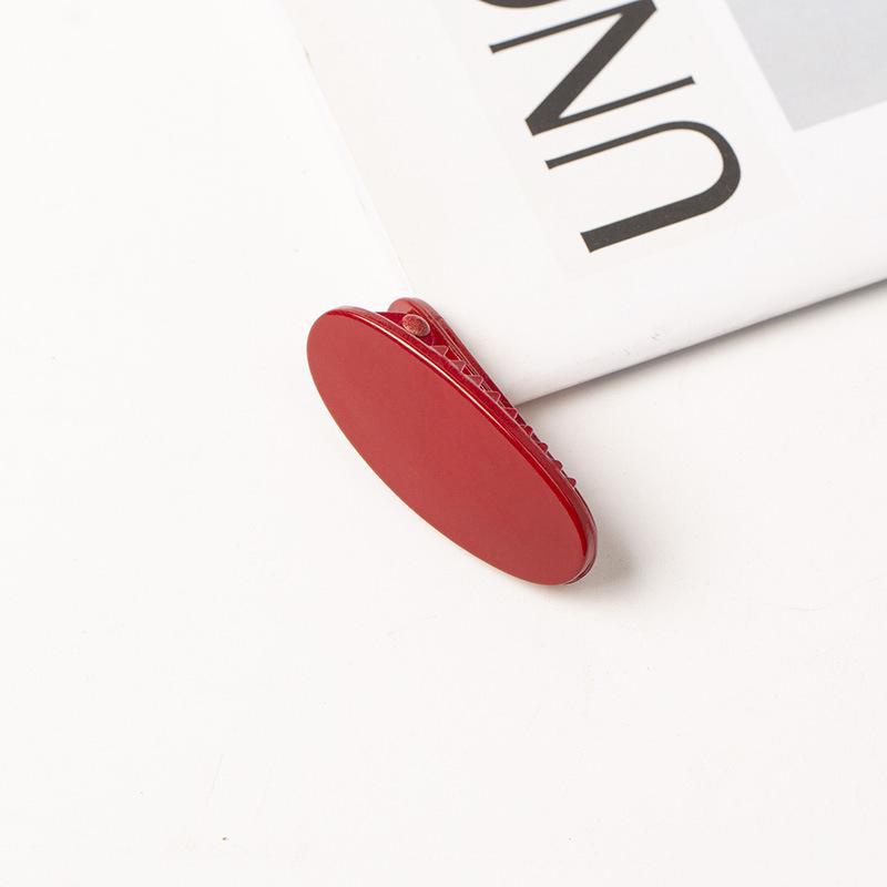 

Набор заколок для волос Red Ferrari Festive Rabbit 2025 года — уникальные новогодние аксессуары для женщин Oval-Duckbill 4CM красный