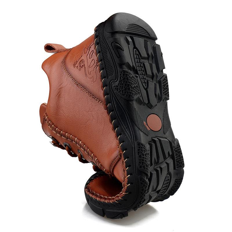 Neue Herrenschuhe Retro Outdoor Wanderschuhe Übergröße High-Top Lederstiefel Taschenkopf Werkzeug Herrenstiefel Martin Stiefel Außenhandel