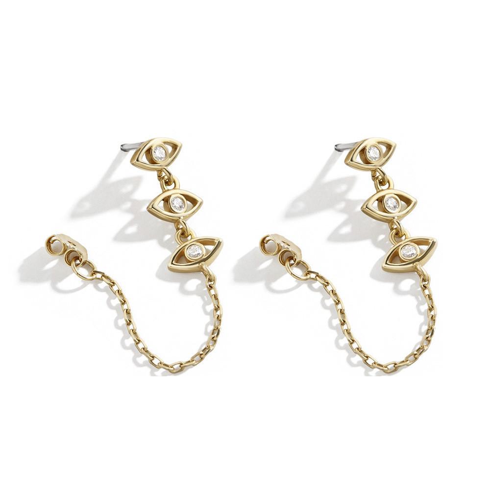 Trendy Geometric Eye Pendant Earrings Alloy Plating Stylish Fashion Jewelry